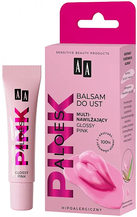 Мультиувлажняющий бальзам для губ - AA Aloes Pink Multi-Moisturizing Lip Balm — фото N1