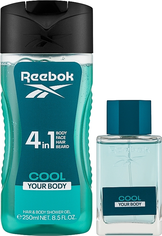 Reebok Cool Your Body Gift Set For Men - Набор (edt/50ml + sh gel/250ml) — фото N2