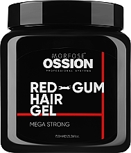 Парфумерія, косметика Гель для укладання волосся - Morfose Ossion Premium Barber Line Red-Gum Hair Gel Mega Strong