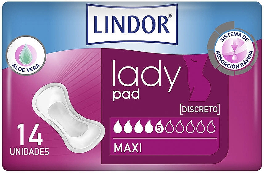 Прокладки, 14 шт. - Hartmann Lindor Lady Pad Maxi — фото N1