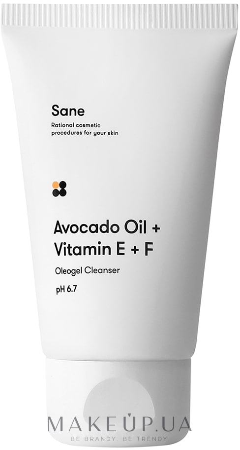 Гидрофильное масло для лица - Sane Avocado Oil + Vitamin E Oleogel Cleanser — фото 40ml