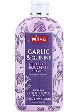 Шампунь для роста волос - Milva Garlic Extract and Quinine Hair Growth Shampo — фото N1