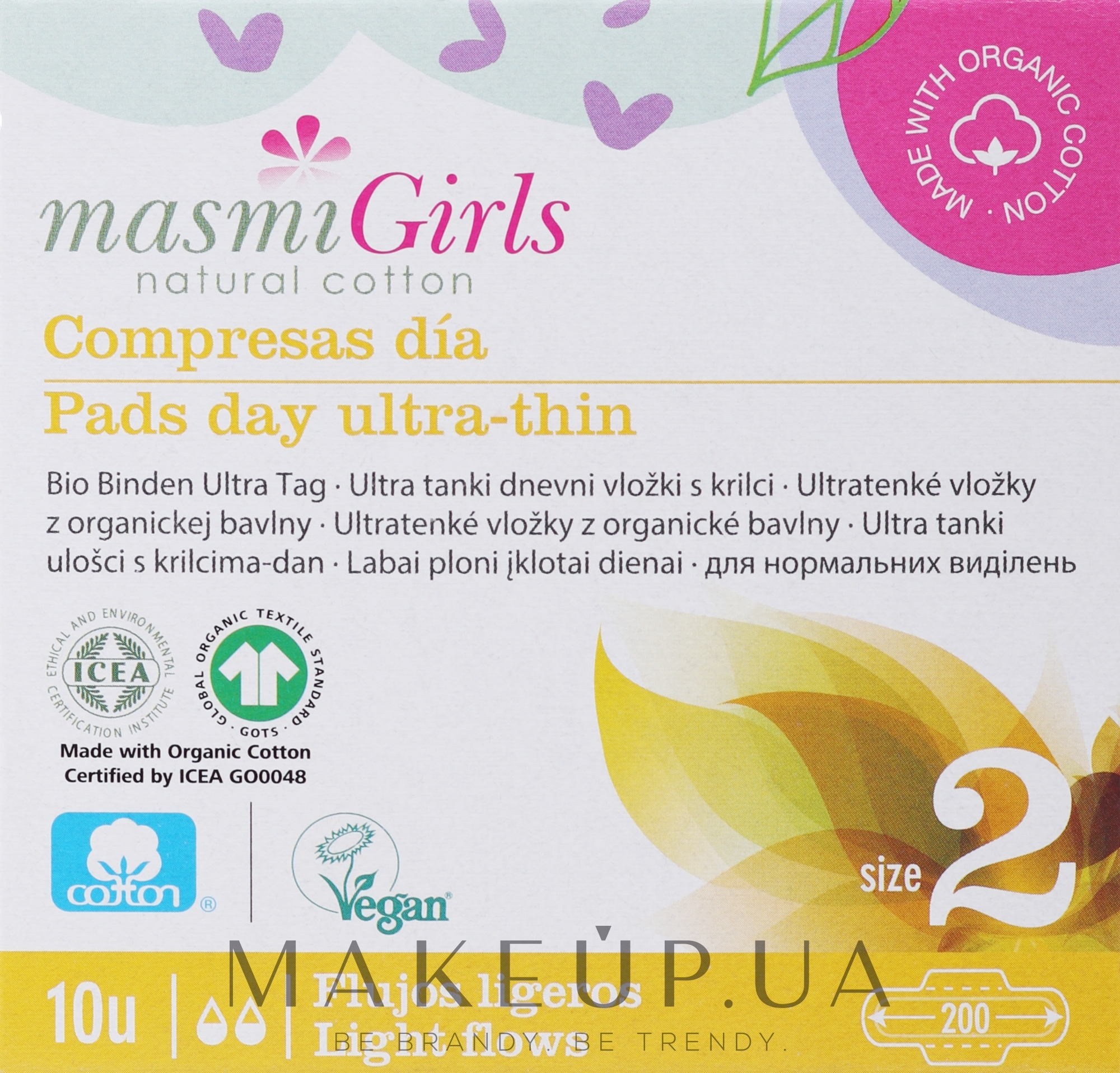 Прокладки ультратонкі гігієнічні для підлітків Girl, 10 шт - Masmi Girls — фото 10шт