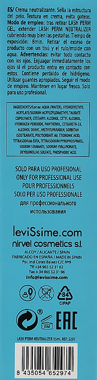 Нейтрализирующий крем для ресниц и бровей - LeviSsime Lash Perm Neutralizer — фото N3