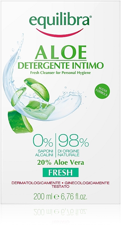 Освежающий гель для интимной гигиены - Equilibra Aloe Fresh Cleanser For Personal Hygiene — фото N2