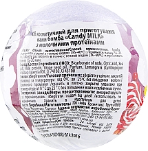 Бомба для ванны с протеинами молока "Candy milk", фиолетовая - Dolce Vero — фото N2