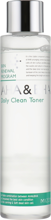 Очищающий тонер для лица с кислотами - Mizon AHA & BHA Daily Clean Toner — фото N2