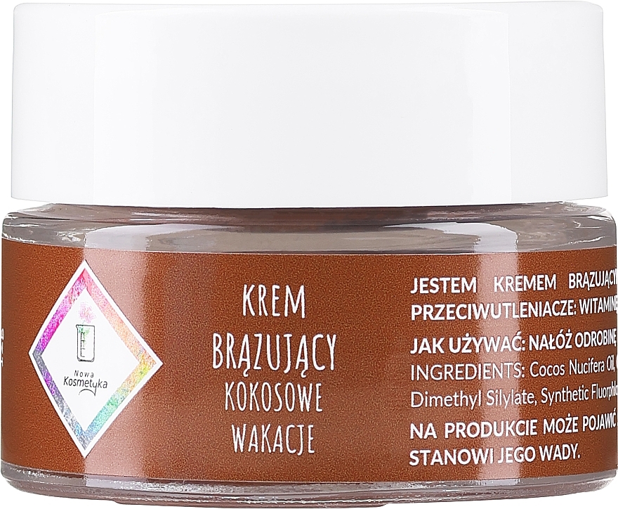 Бронзувальний крем для обличчя - Nowa Kosmetyka "Coconut Holidays" — фото N1