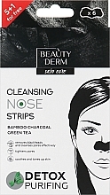 Очищающие полоски для носа с бамбуковым углем - Beauty Derm Nose Clear-Up Strips  — фото N4