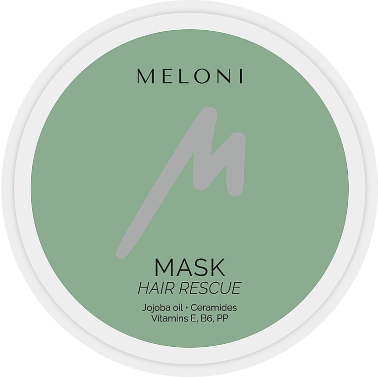 Интенсивная маска с маслом жожоба и витаминами Е, В6, РР - Meloni Hair Rescue Mask — фото N2