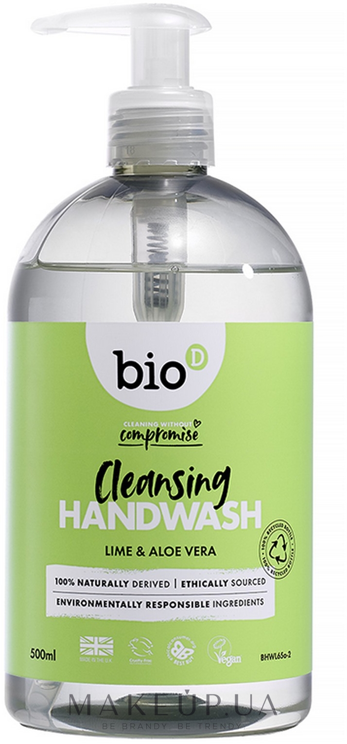 Жидкое мыло "Лайм и алоэ вера" - Bio-D Lime & Aloe Vera Sanitising Hand Wash — фото 500ml