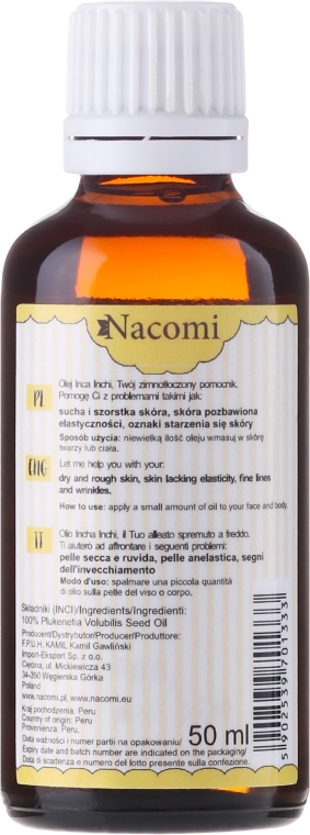 Олія "Інка-інчі" для обличчя і тіла - Nacomi Oil Inca Inchi — фото N4