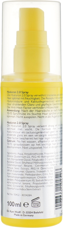 Спрей для сухого волосся - Alcina Hyaluron 2.0 Spray — фото N2
