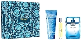 Духи, Парфюмерия, косметика Versace Man Eau Fraiche - Набор (edt/100ml + sh/gel/150ml + edt/10ml)