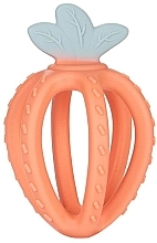 Парфумерія, косметика Іграшка-прорізувач 3D силіконова "Полуниця", помаранчева - Canpol Babies