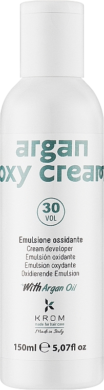 Окислительная эмульсия - Krom Argan Oxy Cream 30 Vol — фото N1