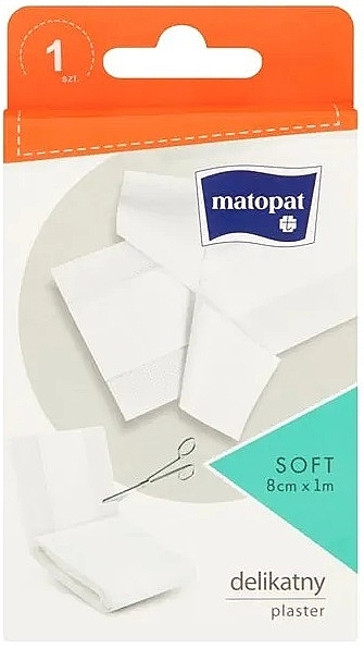 Медицинский пластырь листовой, 8 см х 1 м - Matopat Soft — фото N1