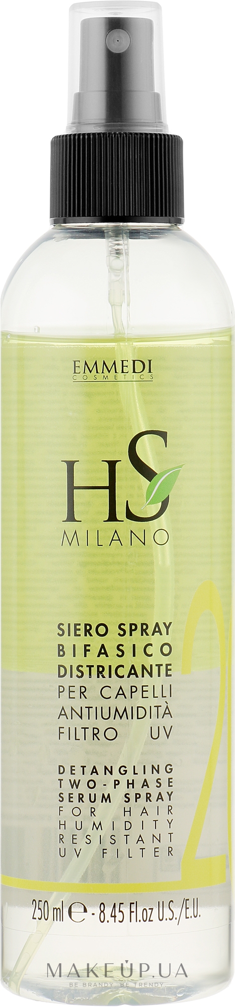 Двухфазная сыворотка для облегчения расчесывания волос - HS Milano Detangling Two-Phase Serum Spray — фото 250ml