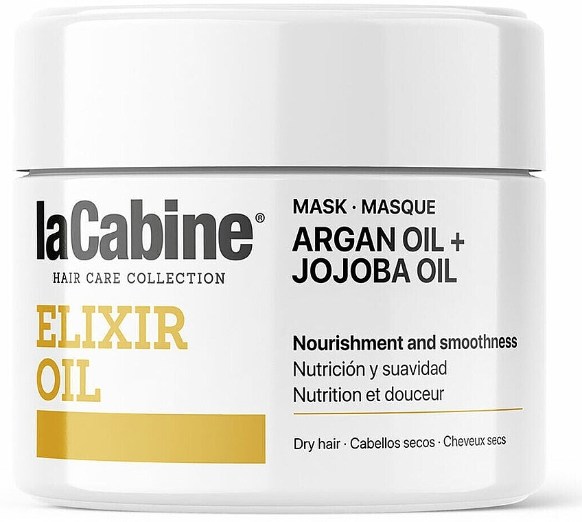 Питательная маска для сухих волос с маслом арганы и жожоба - La Cabine Elixir Oil Mask Argan Oil + Jojoba Oil — фото N1