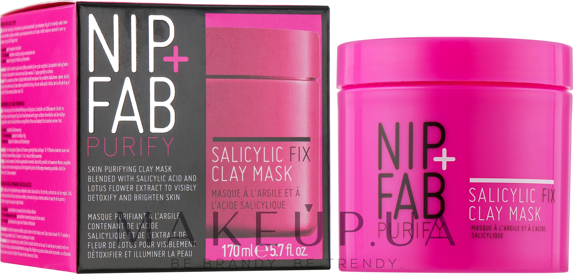 Маска для лица с глиной и салициловой кислотой - NIP+FAB Salicylic Fix Clay Mask — фото 170ml