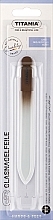 Стеклянная пилочка для ногтей, серая - Titania Nail File — фото N1