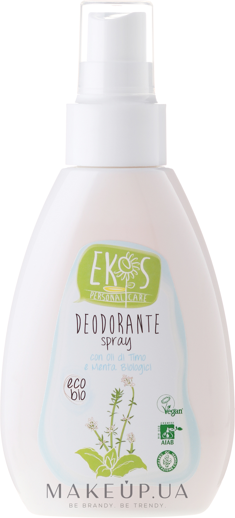 Дезодорант-спрей з м'ятою та чебрецем - Ekos Personal Care Deodorant Spray With Organic Thyme & Mint Oils — фото 100ml
