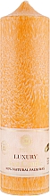 Свічка з пальмового воску, колона, помаранчева 21,5 см - Saules Fabrika Luxury Eco Candle — фото N1