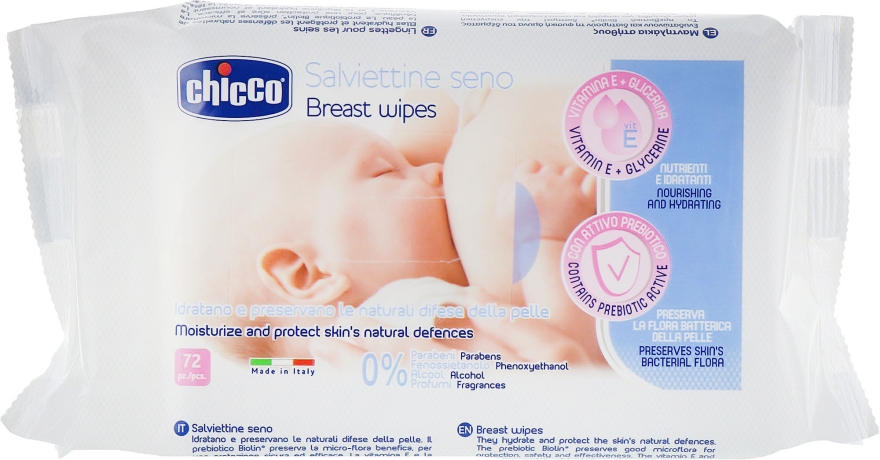 Салфетки для груди очищающие, 72 шт - Chicco Breast Wipes — фото N2