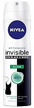 Дезодорант-спрей - NIVEA Black & White Invisible Active Deodorant Spray — фото N1