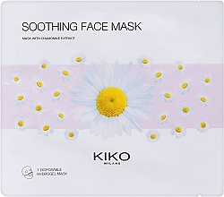 Гидрогелевая маска для лица с экстрактом ромашки - Kiko Milano Soothing Hydrogel Face Mask — фото N1