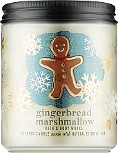 Духи, Парфюмерия, косметика Аромасвеча - Bath And Body Works Ginger Bread Marshmallow Single Wick Candle