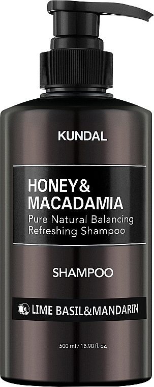 Шампунь "Lime Basil & Mandarin" - Kundal Honey & Macadamia Shampoo — фото N1