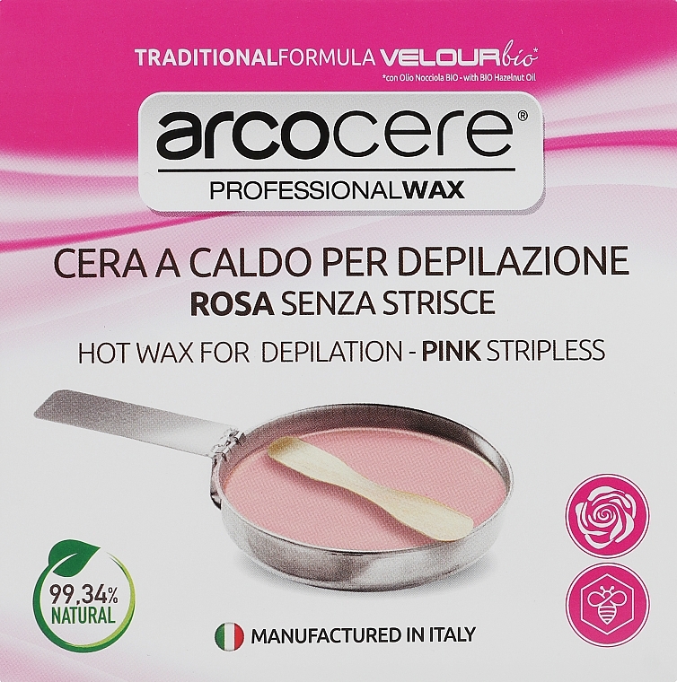 Набор для эпиляции с чашей, розовый - Arcocere Professional Wax Pink — фото N1