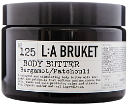 Духи, Парфюмерия, косметика Масло для тела - L:A Bruket No. 125 Bergamot/Patchouli Body Butter