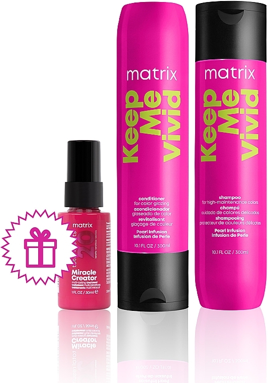 Набор - Matrix Keep Me Vivid (shmp/300ml + cond/300ml + spray/30ml) — фото N2