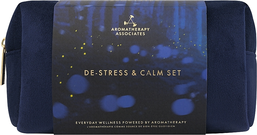 Набор - Aromatherapy Associates De-Stress And Calm Gift Set (cosmetic bag/1pc + bath and show oil/55ml + b/oil/100ml + b/gel/150ml) — фото N3