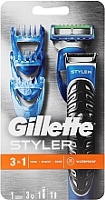 Набор - Gillette 3in1 Styler (trimmer + cartridge + cap/3pcs) — фото N1