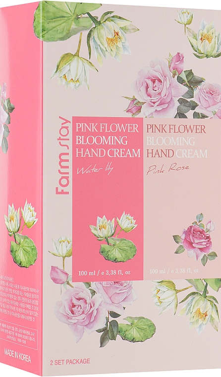Набор - FarmStay Pink Flower Blooming Hand Cream Set (h/cr/2x100ml)