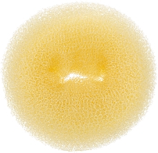 Валик для зачіски, круглий, 90 мм, світлий - Lussoni Hair Bun Ring Yellow — фото N1