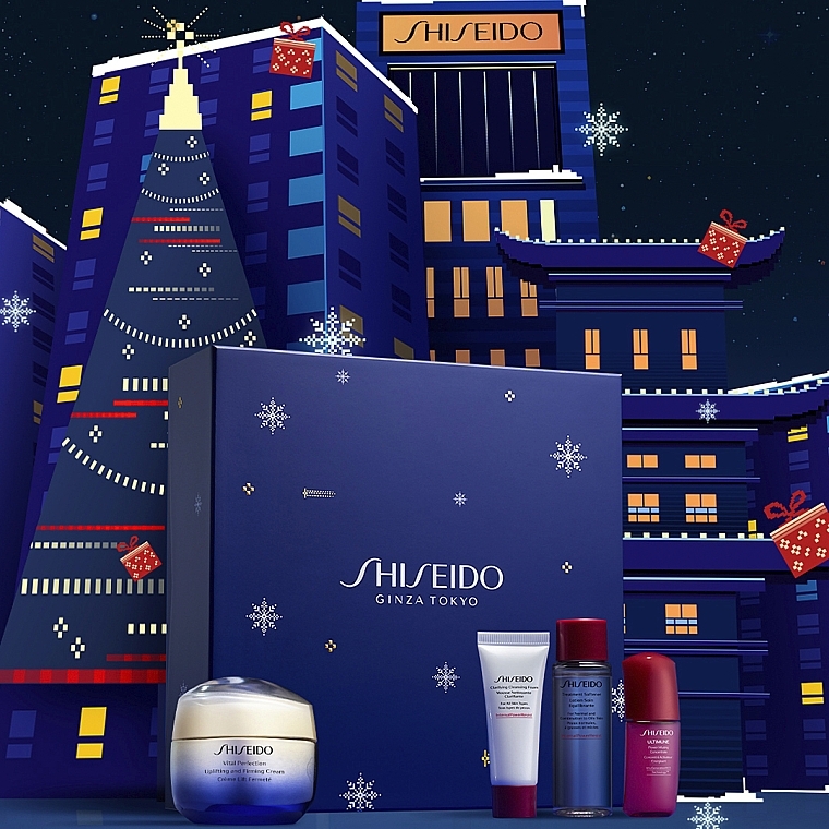 Набор - Shiseido Vital Perfection Holiday Kit (f/cr/50ml + clean/foam/15ml + f/lot/30ml + f/conc/10ml) — фото N3