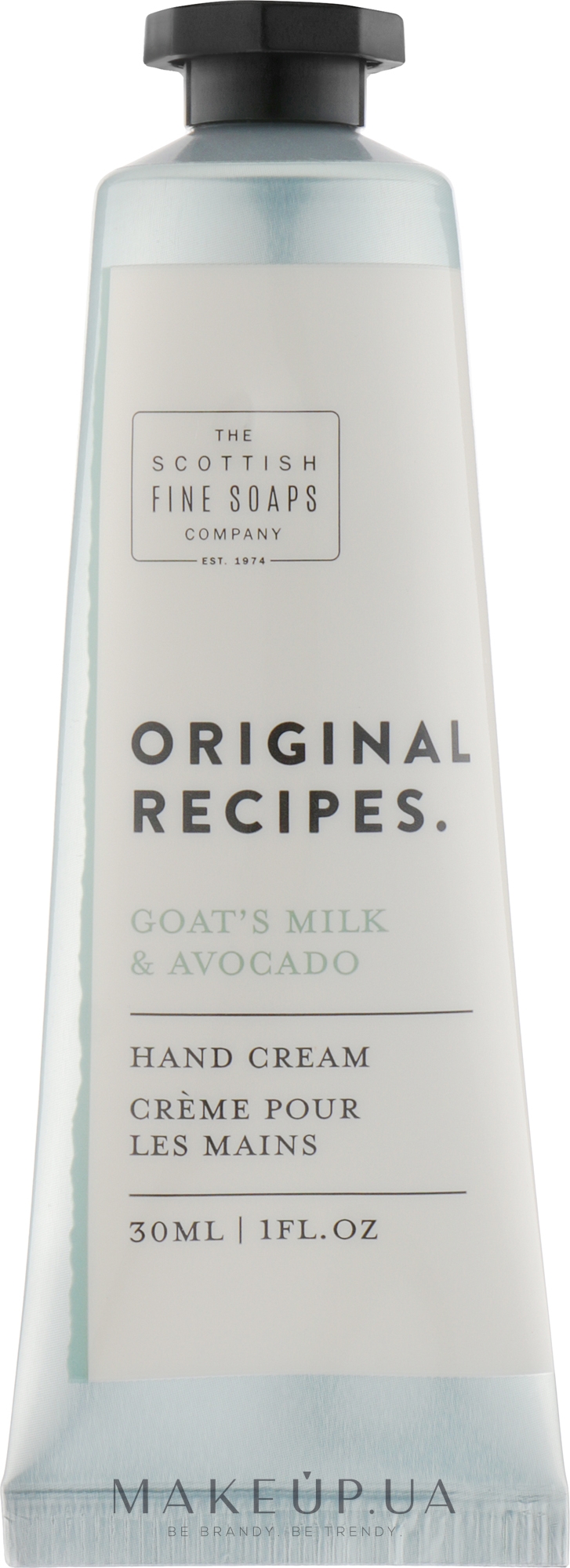 Крем для рук - Scottish Fine Soaps Original Recipes Goat's Milk & Avocado Hand Cream — фото 30ml