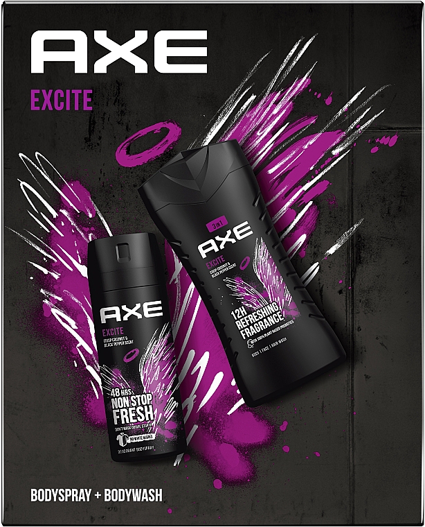 Axe Excite - Набор (sh/gel/250ml + deo/150ml) — фото N1