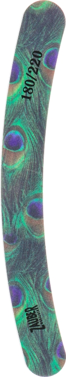 Пилка для ногтей цветная, 03-014, перо павлина - Zauber — фото N1