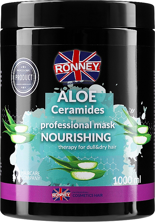 Маска для сухого й тьмяного волосся - Ronney Professional Aloe Ceramides Mask Nourishing — фото N3
