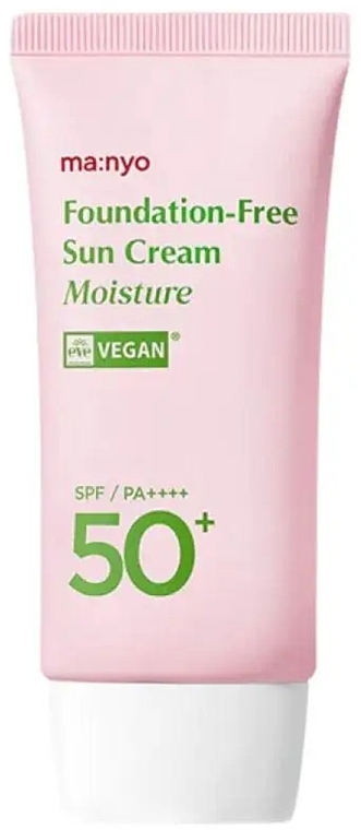 Солнцезащитный тонирующий крем для лица - Manyo Foundation-Free Sun Cream Moisture SPF 50+ PA++++ — фото N1
