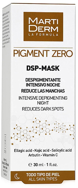 Депігментувальна маска для обличчя - MartiDerm Pigment Zero DSP-Mask Intensive Depigmenting Night — фото N1