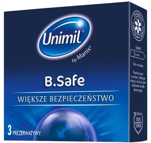 Презервативи, 3 шт. - Unimil B. Safe — фото N1