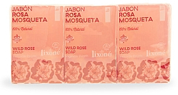 Парфумерія, косметика Набір - Lixon Wild Rose Soap (soap/3x125g)