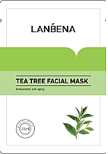 Духи, Парфюмерия, косметика Тканевая маска для лица с зеленым чаем - Lanbena Green Tea Serum Facial Mask 