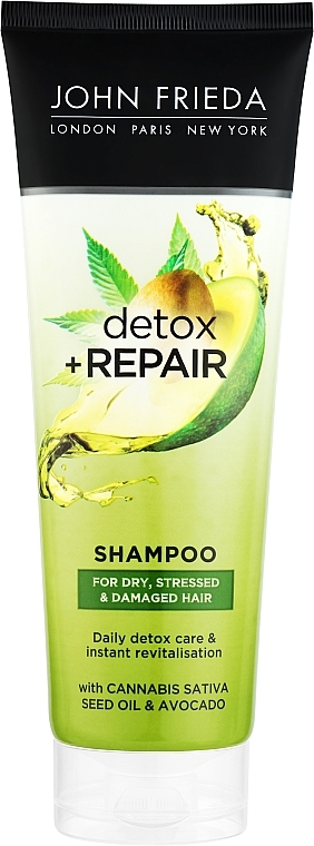Шампунь для очищения и восстановления волос - John Frieda Detox & Repair Shampoo (туба)